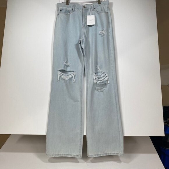 KanCan Ultra High Rise 90s Flare Jeans‎ - KC7373L Size 11 / 29 Light Wash Baggy - Picture 1 of 13